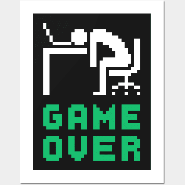 Game Over Developer Wall Art by tshirtbaba